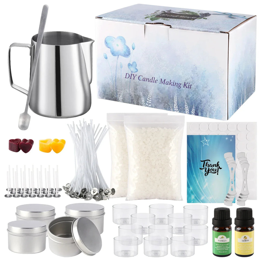 Simple DIY candle-making set, easy to make, with essential oil for aromatherapy, high-quality soy wax, handcrafted - Luvia
