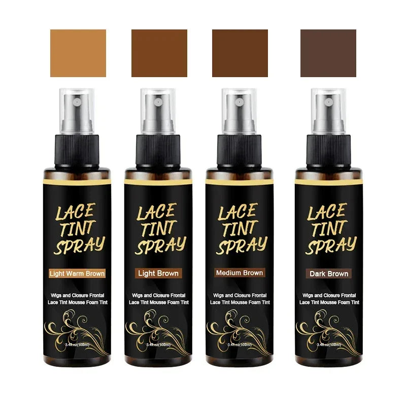 100ml Lace Melting Spray And Lace tint spray For Lace Wigs,Glueless,Natural Finishing Hold Dyed wig care spray for Women & Men - Luvia