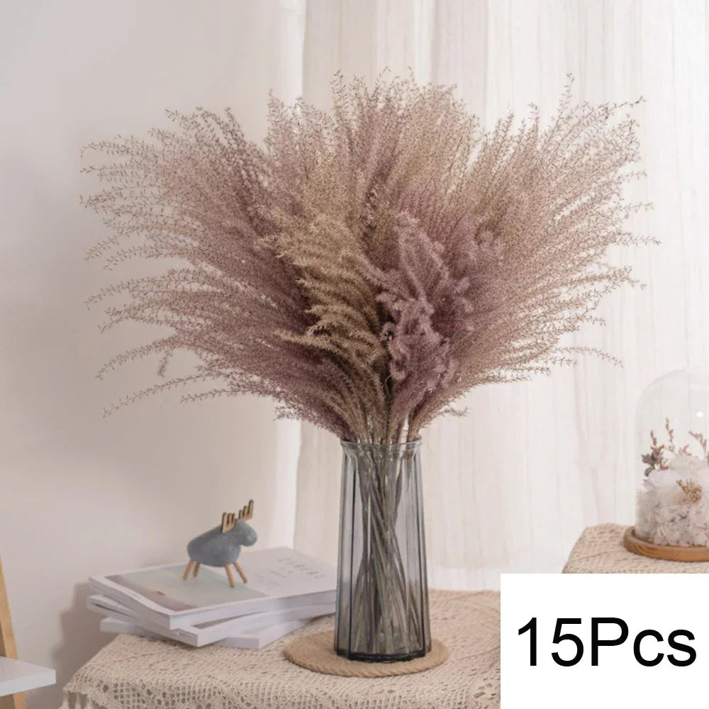 Pampas Grass Phragmites Reed Dried Natural Flowers Bouquet Arrangement Wedding Party Decor Decorations For Home Table - Luvia
