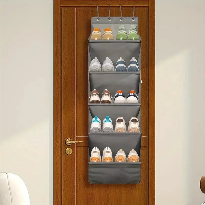 Over The Door Shoe Organizer Hanging Shoe Organizer Storage Multi-Purpose Organizer for Shoes Accessories Purses Hanging Sneaker - Luvia