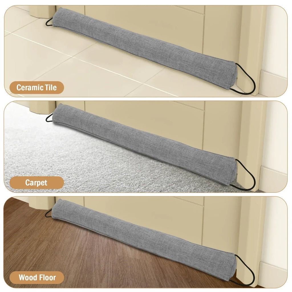 1/2Pcs Under Door Draft Stopper 92cm Heavy Triangular Duty Door Draft Blocker with Hanging Loops for Under Door Noise Blocker - Luvia
