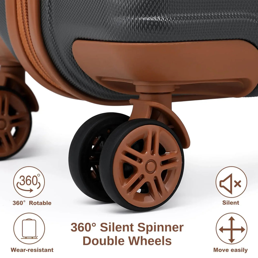 KONO 6-piece beauty case, cosmetics case, hand luggage and toilet bag travel bag and luggage set - Luvia