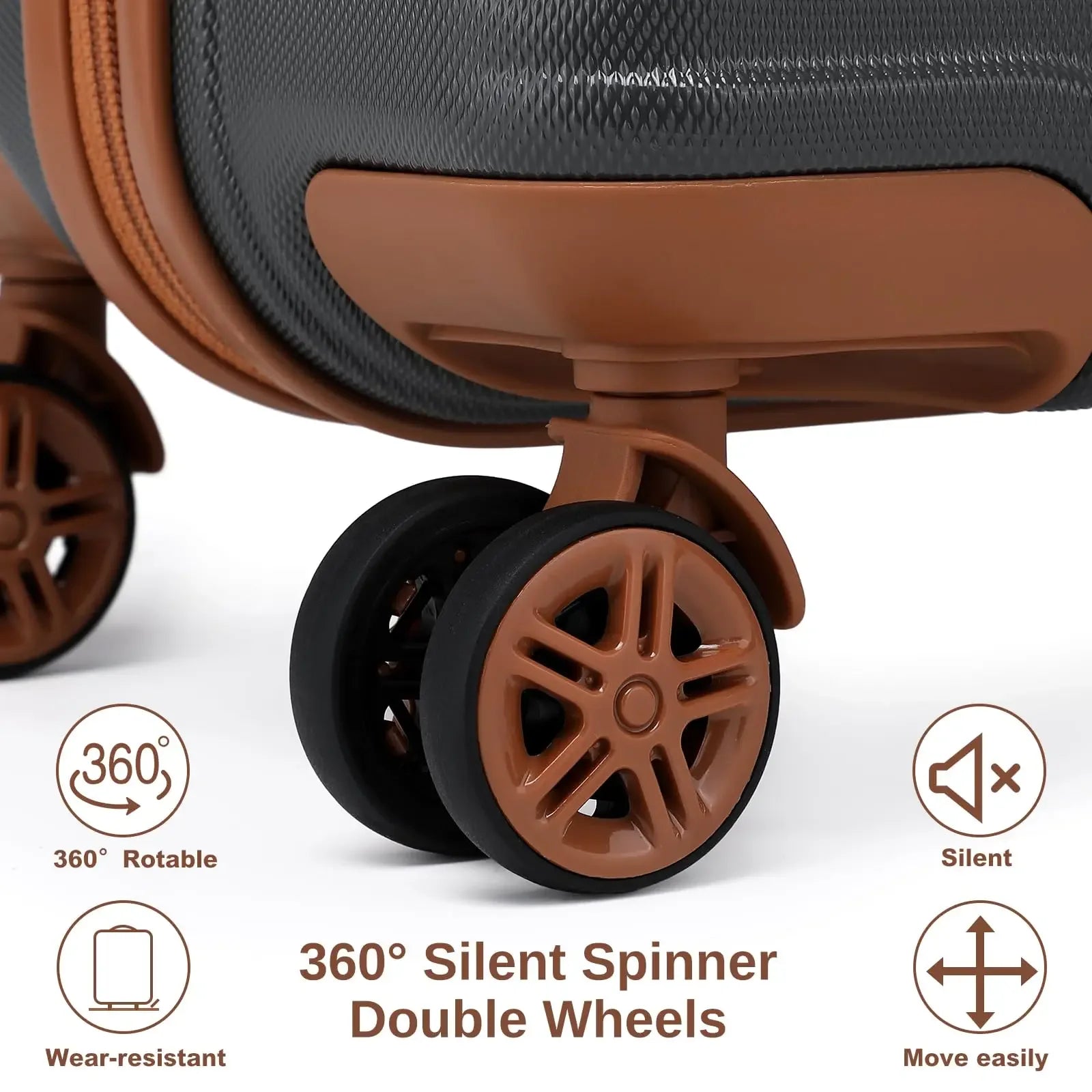 KONO 6-piece beauty case, cosmetics case, hand luggage and toilet bag travel bag and luggage set - Luvia