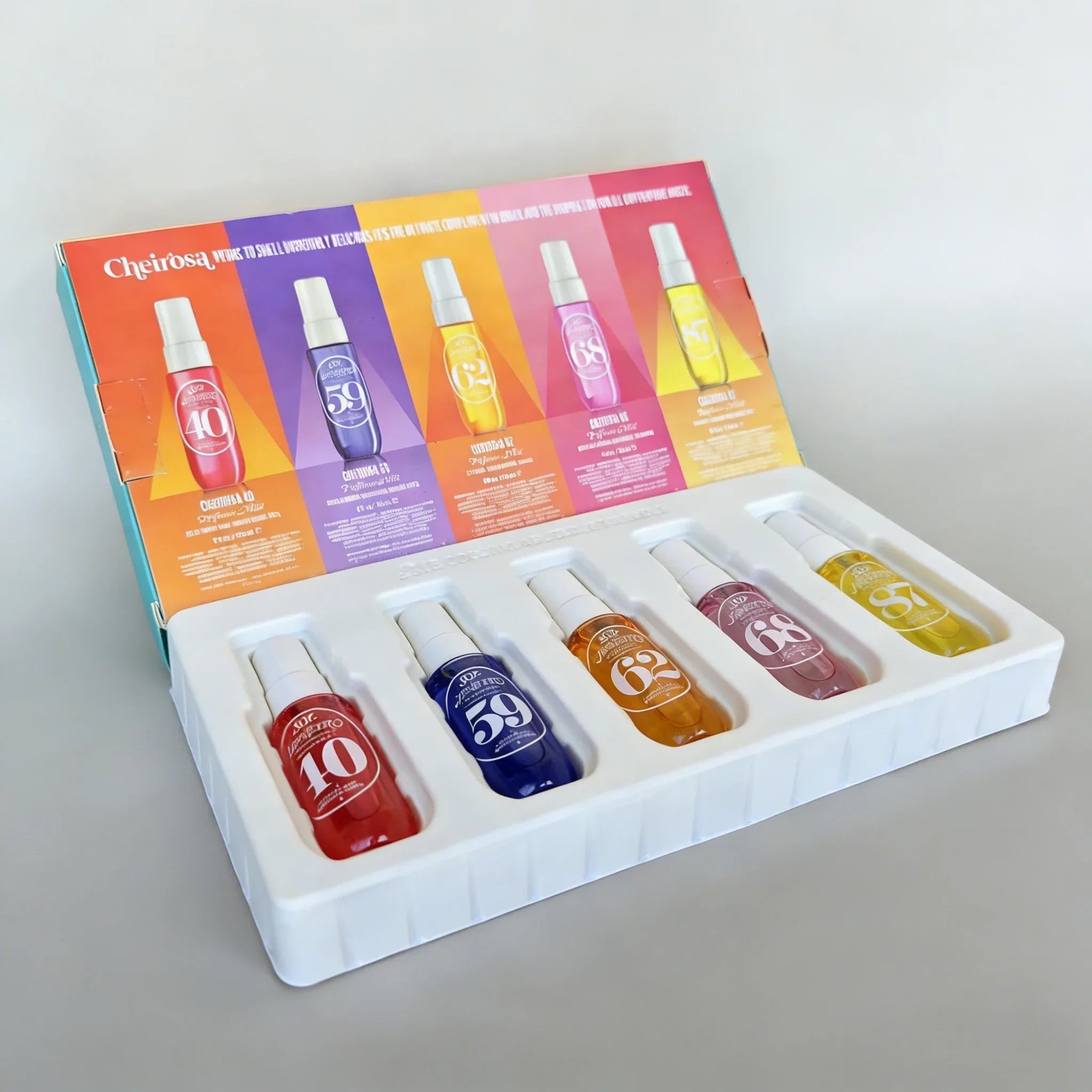 Brazilian Inspired Summer Scent Perfume Set 5 Piece Gift Set Tropical Beach Vacation Long Lasting Body Mist & Oil Mist - Luvia