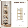 Multi layer shoe rack, space saving, household simple shoe cabinet, economical, door crevice, large capacity storage rack - Luvia