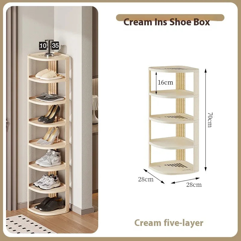 Multi layer shoe rack, space saving, household simple shoe cabinet, economical, door crevice, large capacity storage rack - Luvia