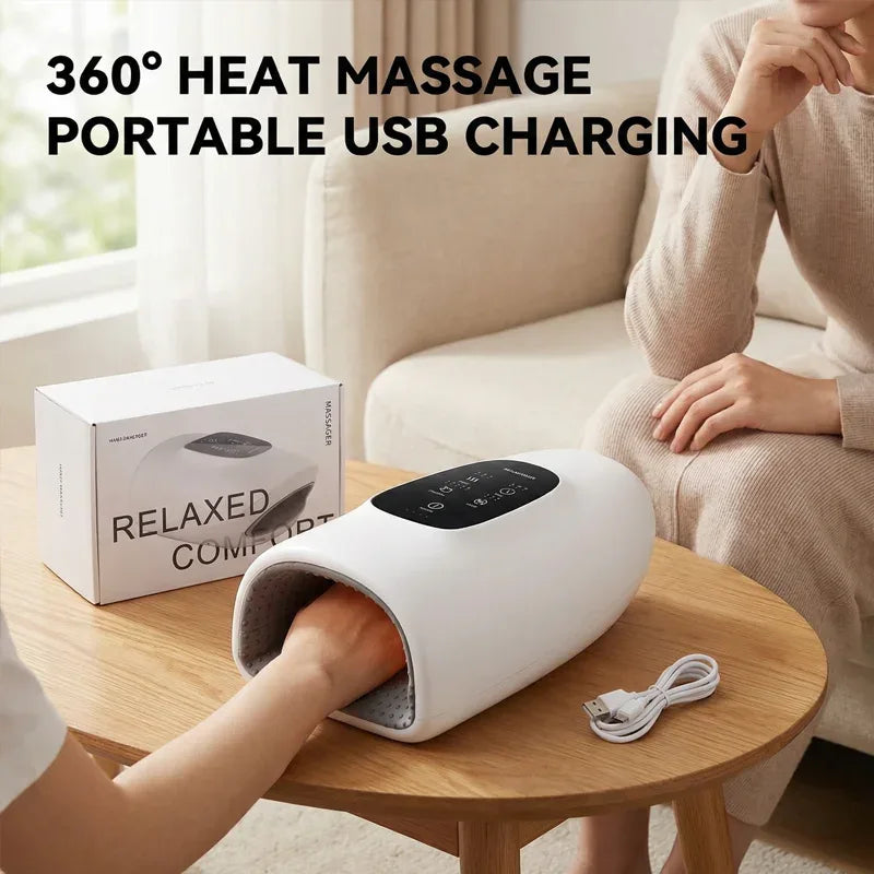 Portable Hand Massager 360° Simulated Human Hand Massage to Solve Sore Fingers and Wrists Suitable for Office and Home Use - Luvia