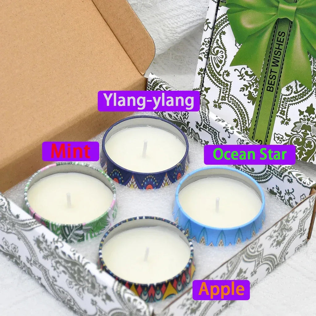 1Pack Scented Candle set gift fragrance candle jar smokeless romantic incense aromatherapy candle stonedried soy wax - Luvia