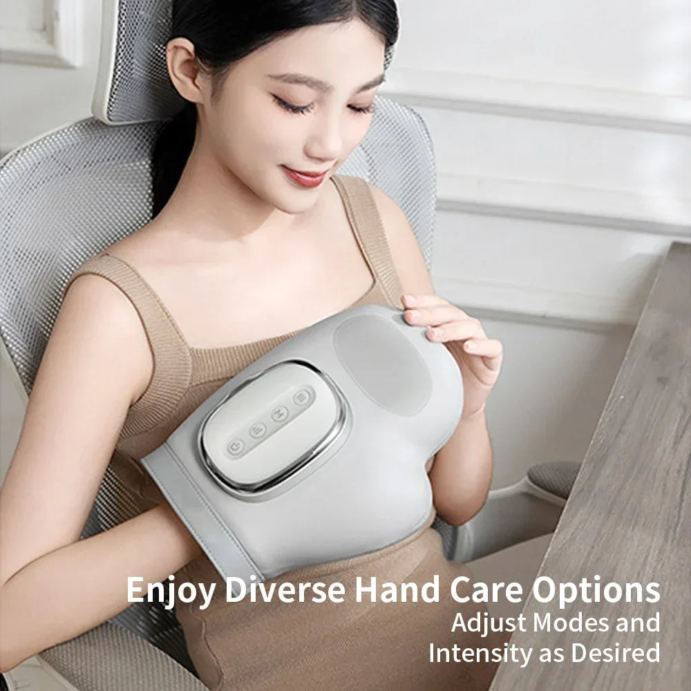 Intelligent Hand Massager with Heat Compression Therapy, Pain Relief Glove, Arthritis & Wrist Carpal Tunnel Neuropathy Circulat - Luvia