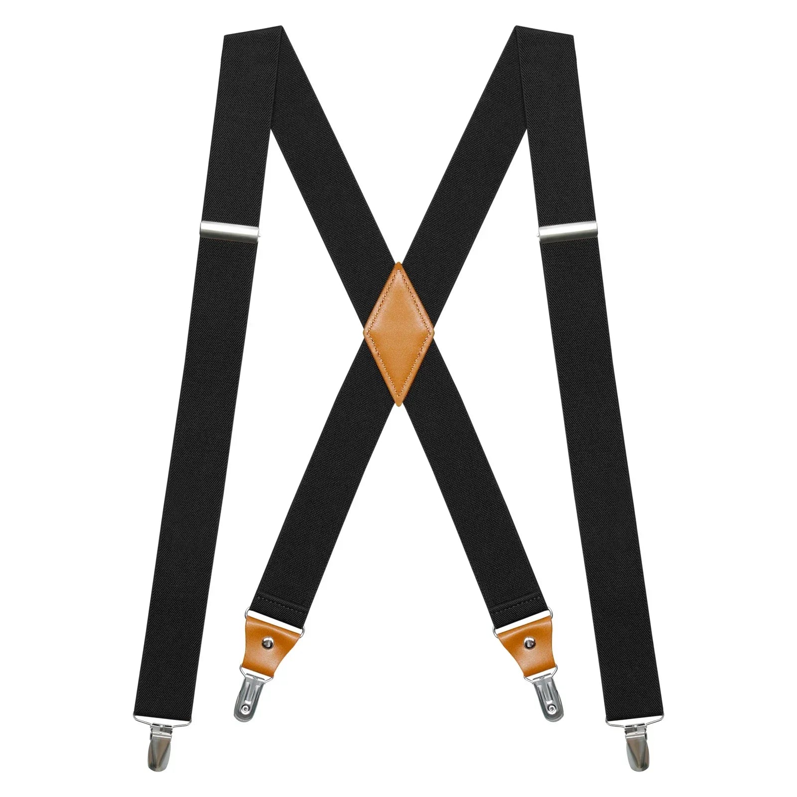 Suspenders for MTuxedo en Mens Suspenders X-Back 1.4"Adjustable Elastic Suspender Braces Strong for Work Trousers Wedding - Luvia