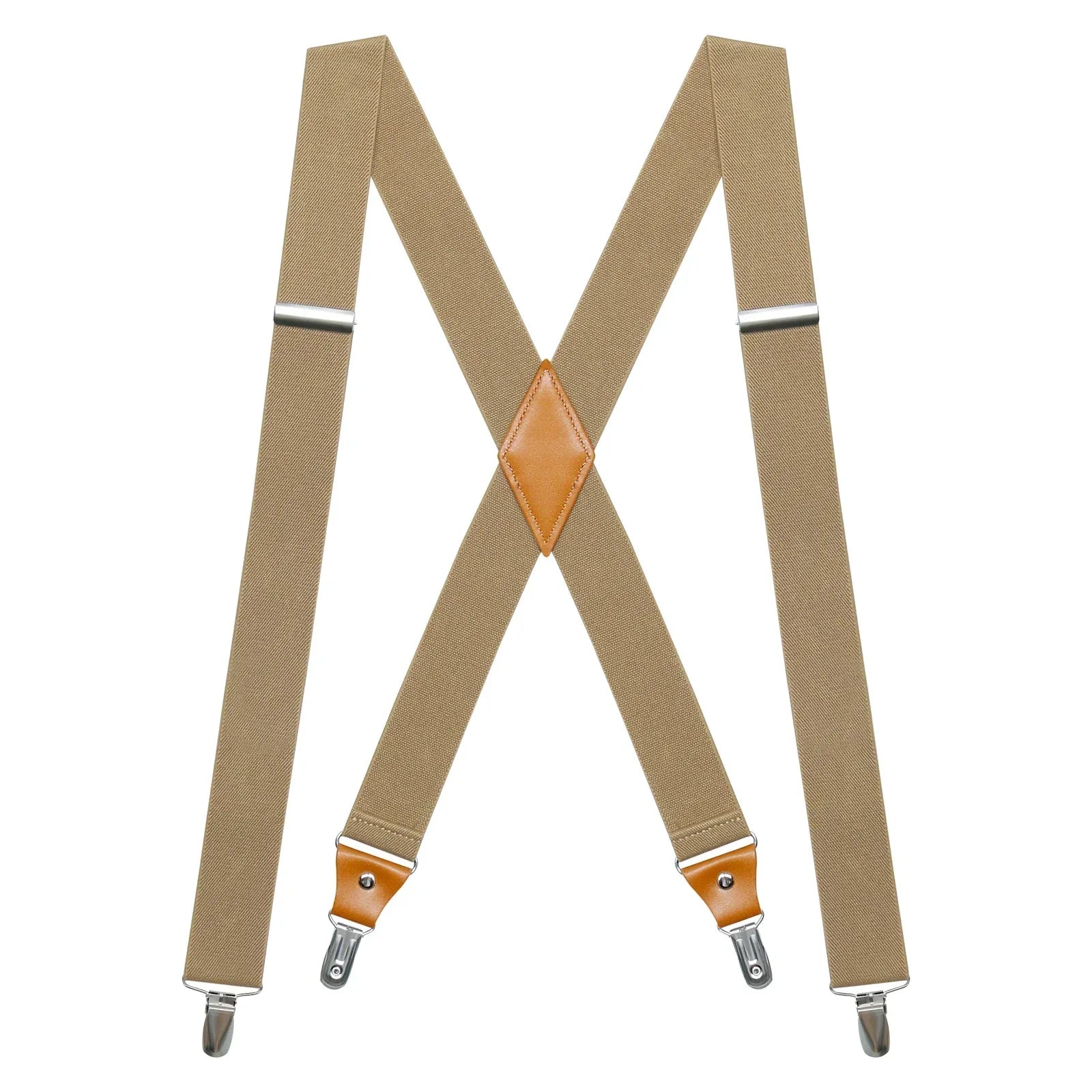 Suspenders for MTuxedo en Mens Suspenders X-Back 1.4"Adjustable Elastic Suspender Braces Strong for Work Trousers Wedding - Luvia