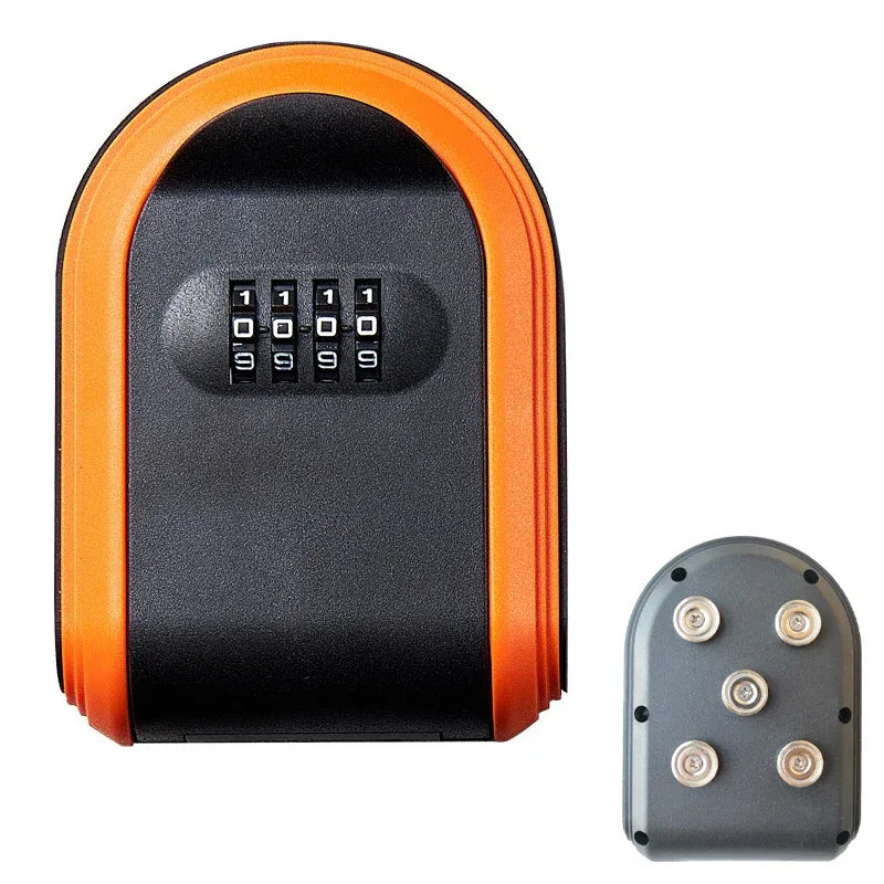 Magnetic Key Holder with Lock Magnet Key Lock Box Hidden Under Car Secure 4-Digit Combination with Resettable Code For for Store - Luvia