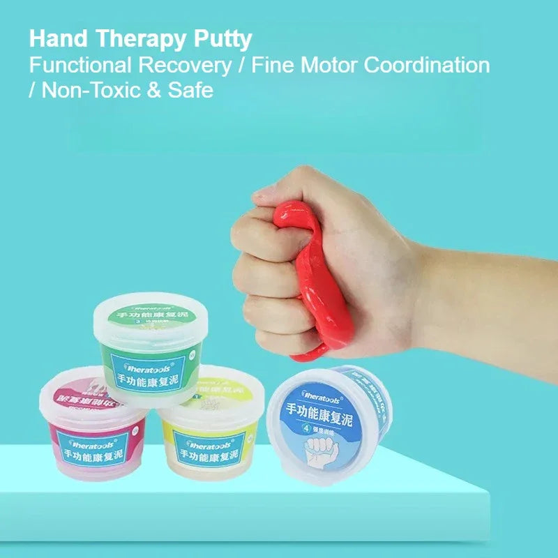 Hand Therapy Putty for Strength Recovery - Improve Grip Finger Dexterity Wrist Rehabilitation- Non-Toxic Silicone Exercise Putty - Luvia
