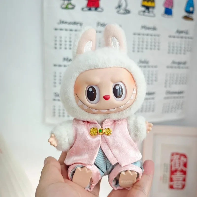 Only Clothes for Labubu15/17cm Doll Clothes Elegance Ancient Style Tang Suit Cute New Year Clothes Chinese Style Suit Party Gift - Luvia