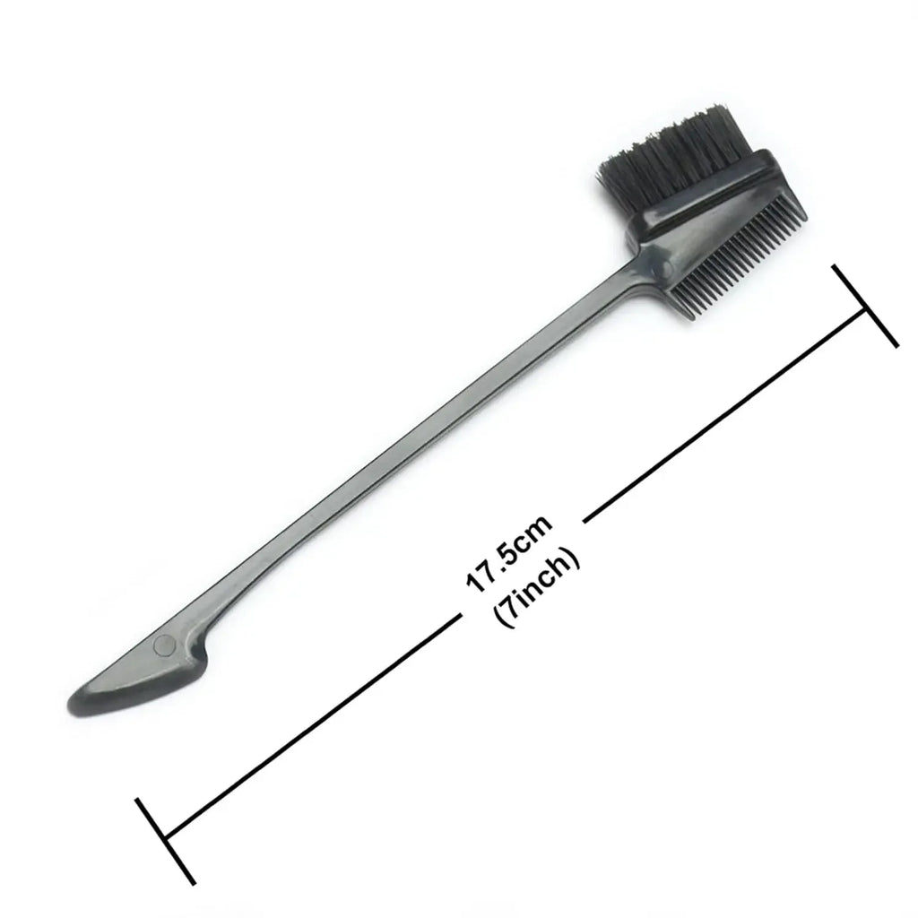  Hair Brushes,Double Side Edge Control Hair Brush Set of 2 - 3-in-1 Comb Grooming Tool for Women Girls Hair Edge Eyebrow Brushe - Luvia