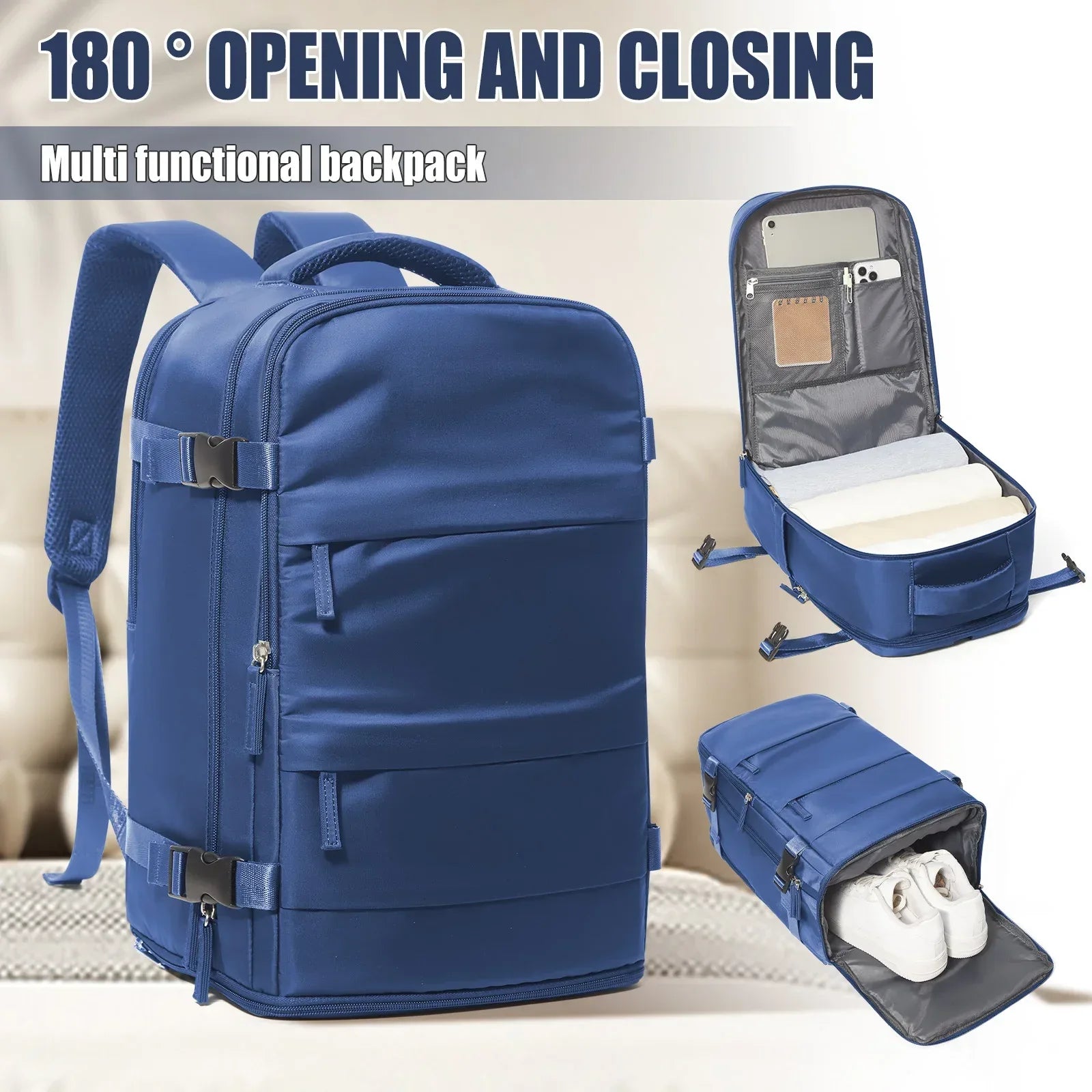 Women Men Travel Backpack , Cabin Bag Ryanair Hand Luggage 40x20x25 Travel Backpack College Bookbag Laptop Bag, eastpak rucksack - Luvia