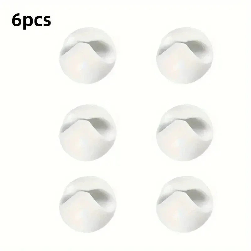 6-pack Cable Clips - Cable Organizer for Home, Office, and Car Charging - Desktop and Data Cable Management - Luvia