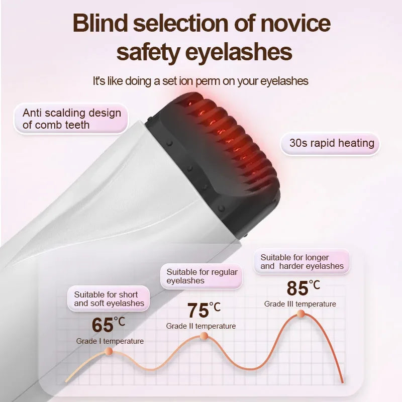 Heated Eyelash Curler Electric 3Modes Eye Lashes Eyelash Grafting Long Lasting Makeup Tools Hot Viewer for hot beulah - Luvia