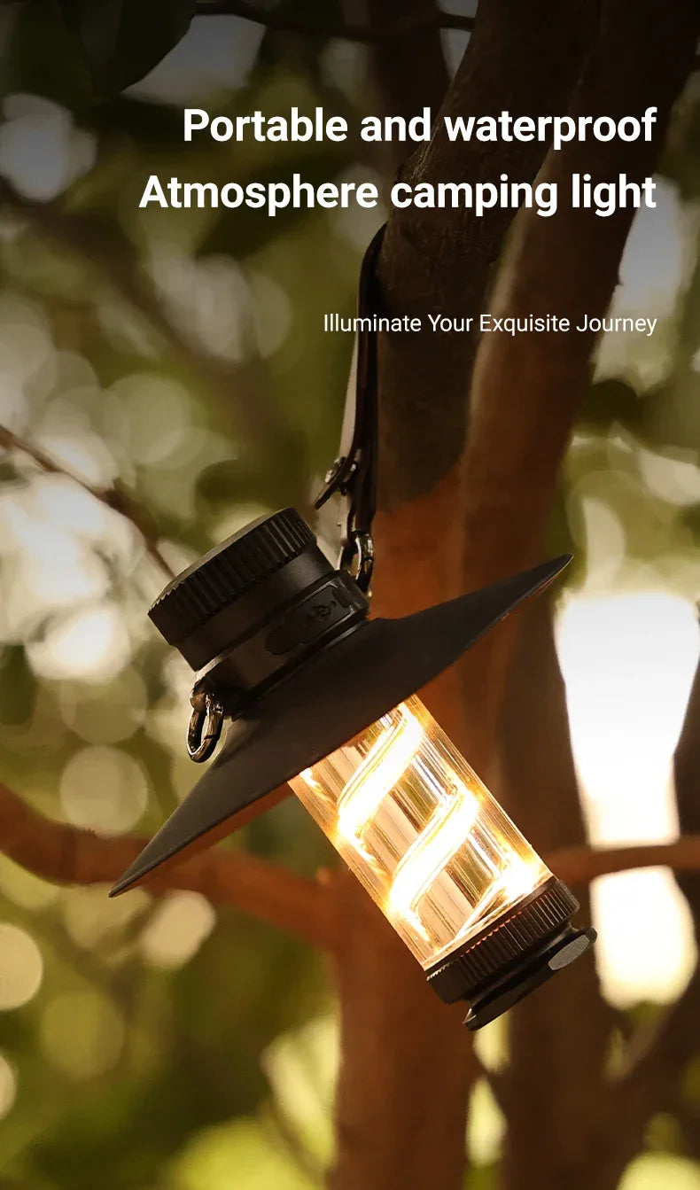 Led Camping Lanterns Rechargeable Portable Outdoor Retro Hanging Lamp Hand Torch Light Camping Lights Emergency Night Desk Lamps - Luvia