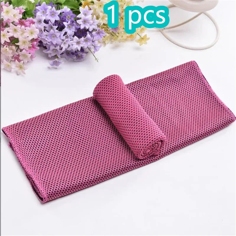1-10pcs Cooling Towel Instant Relief Microfiber Cool Towels Chilling Neck Wrap Ice Cold Rags Sports Fitness Camping Hiking - Luvia