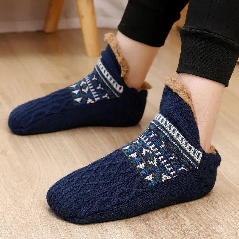 Super Warm Winter Non-slip Floor Socks Women Men Snow Socks Sleep Carpet Socks Slippers Socks Women Velvet Boot Unsiex Home Wear - Luvia
