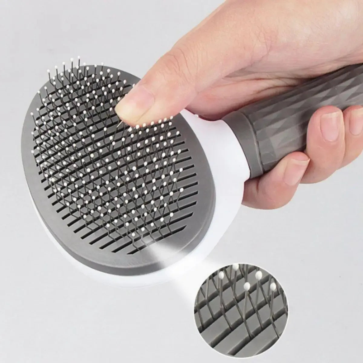 Self Cleaning Slicker Brush Dog Cat Bunny Pet Grooming Shedding Brush - Easy to Remove Loose Undercoat Pet Massaging Tool - Luvia