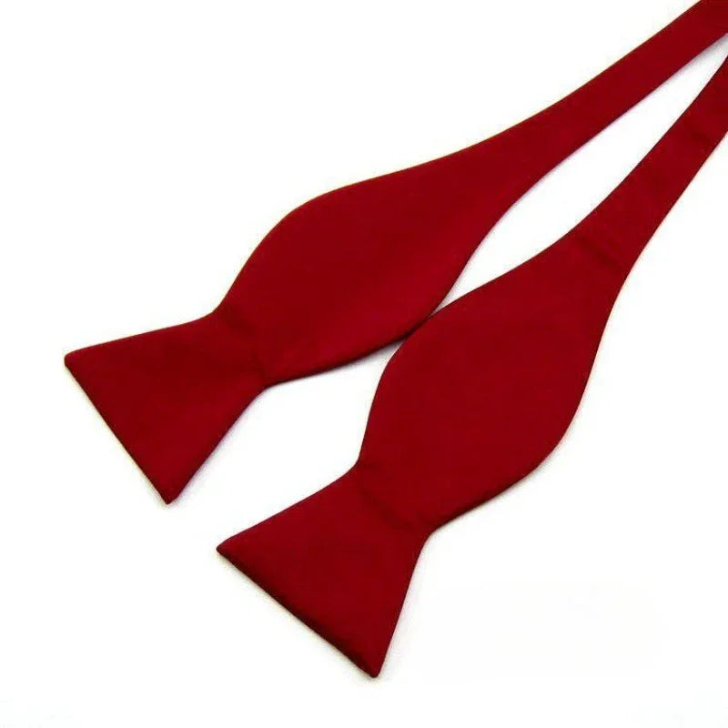 Men's Formal Pre-tied Adjustable Bow Tie Solid Color Elegant Wedding Party Event Bulk Wholesale Easy Wear British Style - Luvia