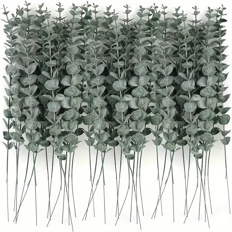70 Realistic Artificial Eucalyptus Stems Suitable For Wedding Decoration Office Decoration, Party And Festival Celebration - Luvia