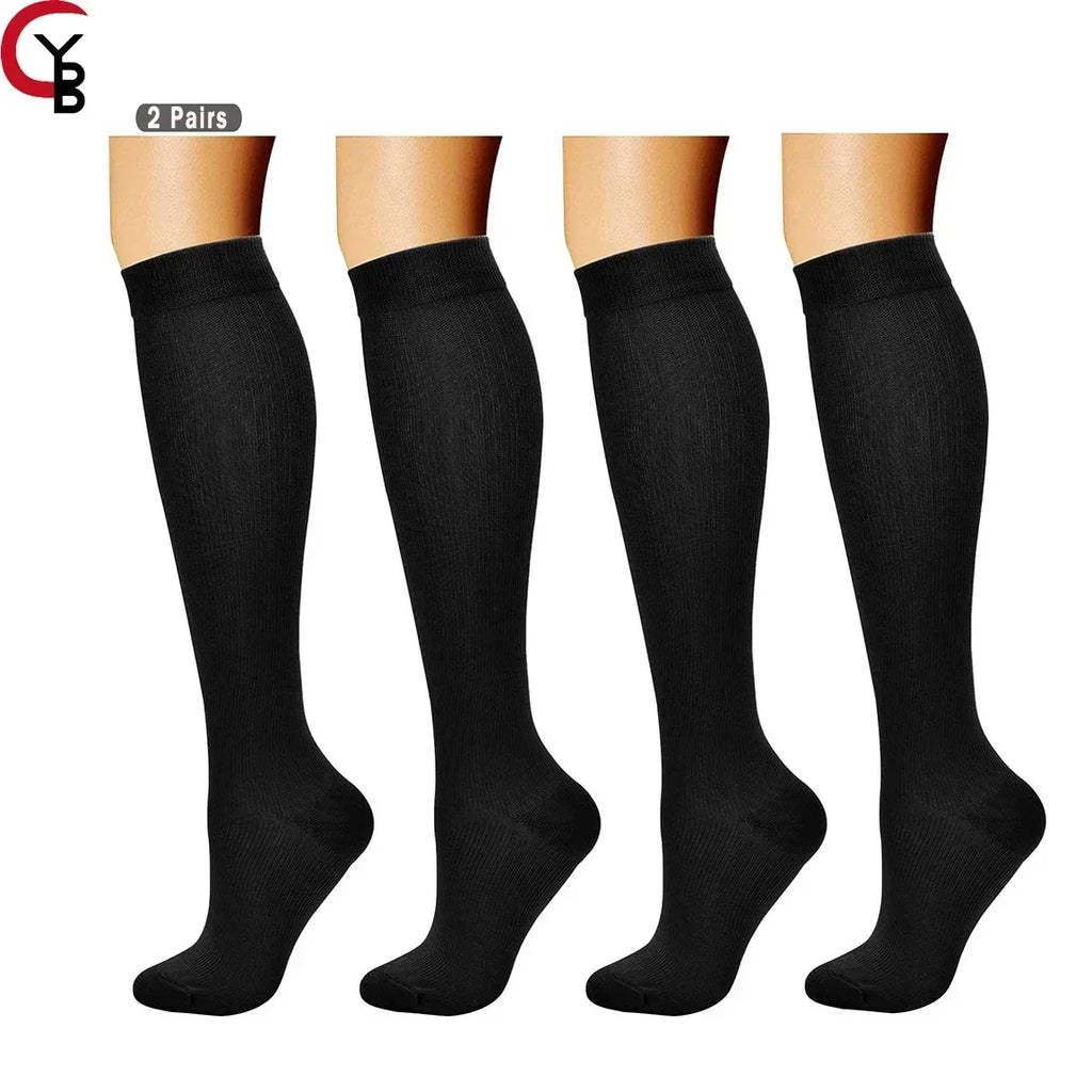 3 Pairs Compression Socks for Women Circulation15-20 mmHg is Best Support for Athletic Running Cycling Gym Travel Sports Workout - Luvia