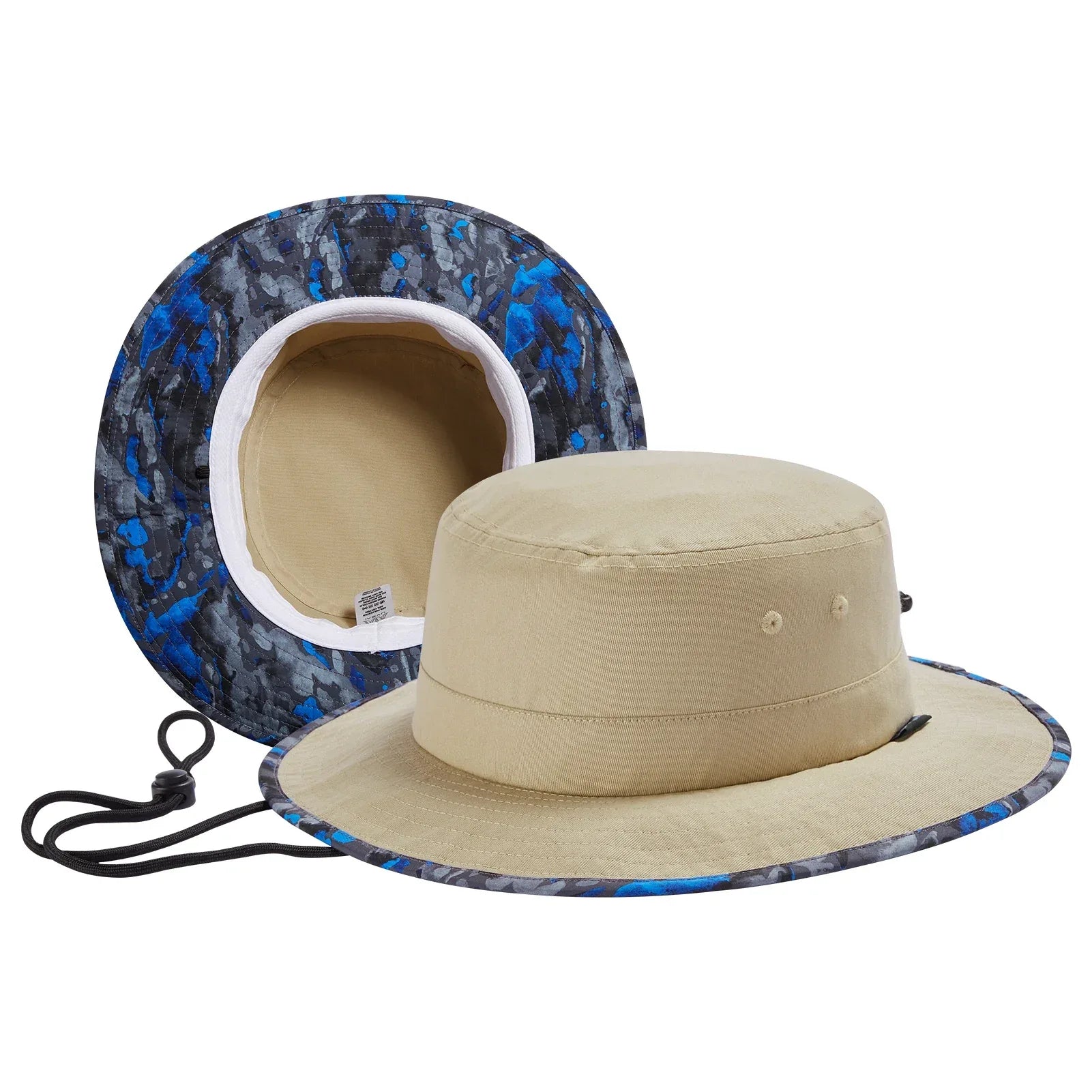 UPF 50+ Foldable Sun Hat Patterned Under Brim Bucket Hats for Summer Hiking Fishing Beach Safari Men Women - Luvia