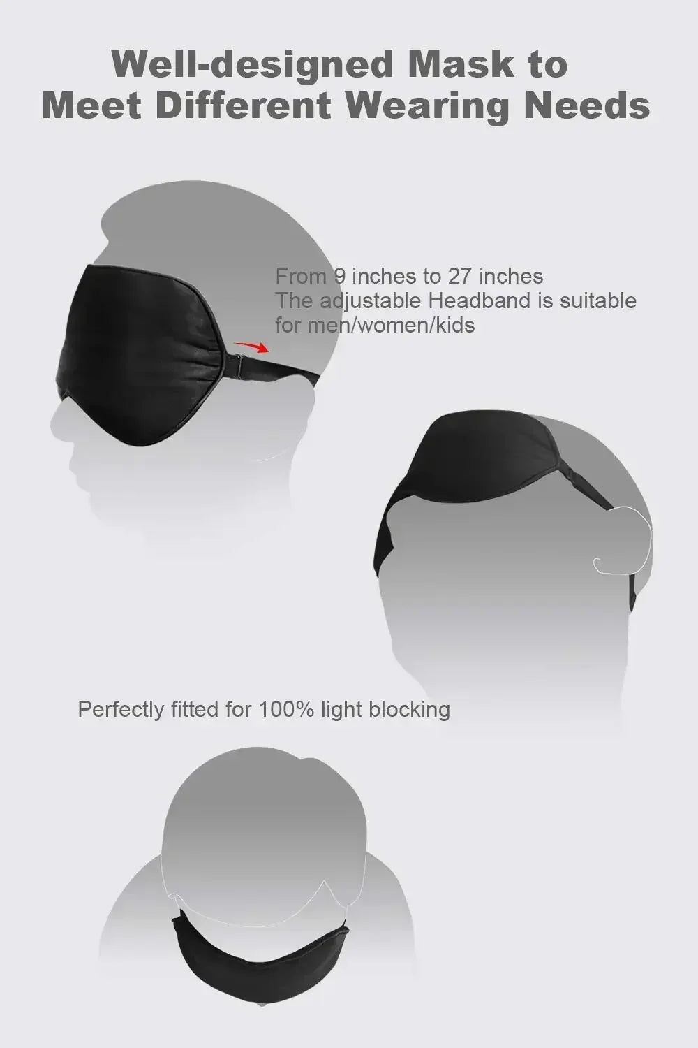 USB Heated Eye Mask Reusable USB Silk Steaming Eye Mask Eye Massager For Sleeping Eye Puffiness Anti Dark Circle Patch Eye Care - Luvia