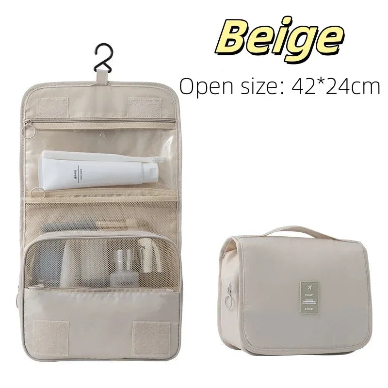High Quality Travel Makeup Bag Waterproof Toiletries Organizer Women Neceser Bathroom Hook Wash Pouch Hook Makeup Storage Bag - Luvia