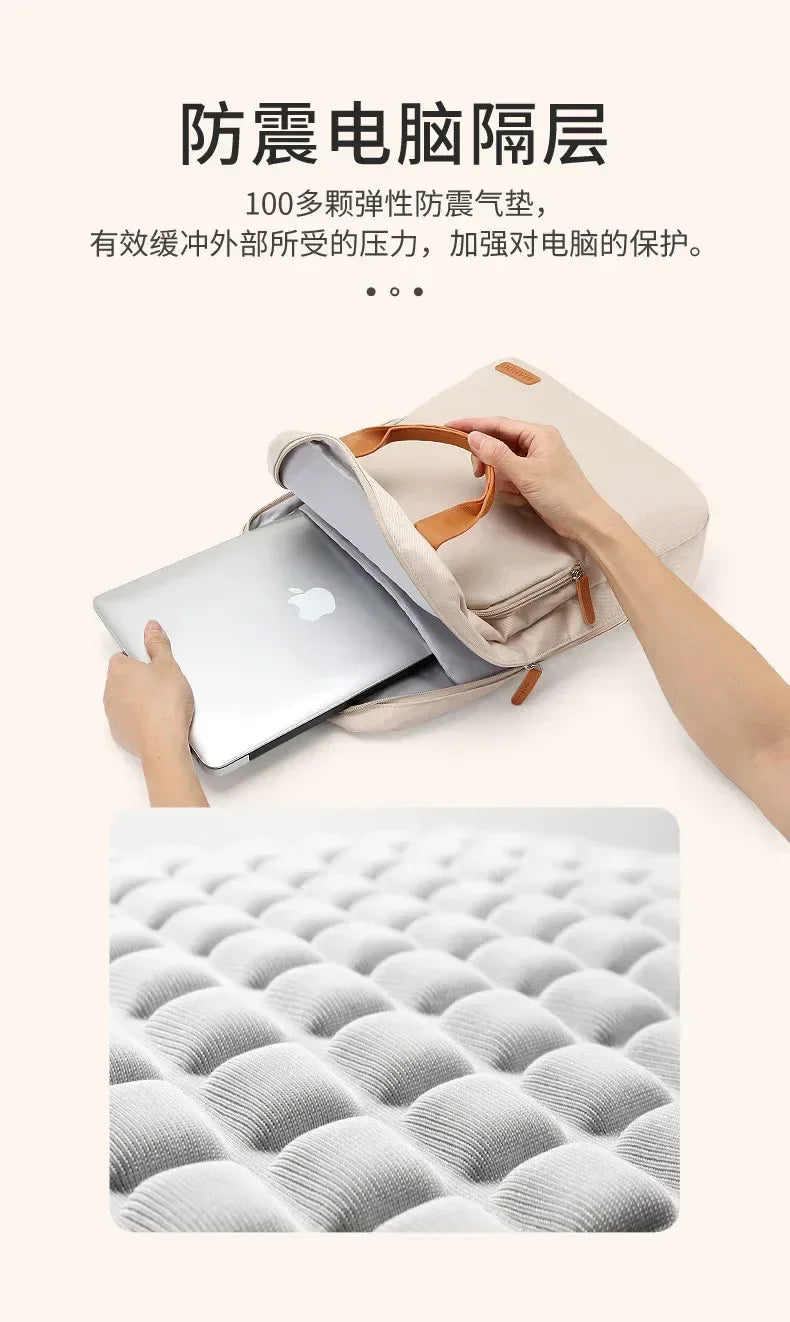 Laptop Bag 14 16 Inch Waterproof Backpack Large Capacity Portable Tablet Sleeve Case Handbag Briefcase Travel Student Women - Luvia