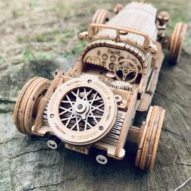 3D Wooden Car Puzzle，DIY Mechanical Model Kits for Adults ，Scale Model, Teens, Birthday Gift Idea Home Office Desk Decoration - Luvia
