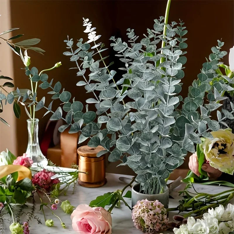 70 Realistic Artificial Eucalyptus Stems Suitable For Wedding Decoration Office Decoration, Party And Festival Celebration - Luvia