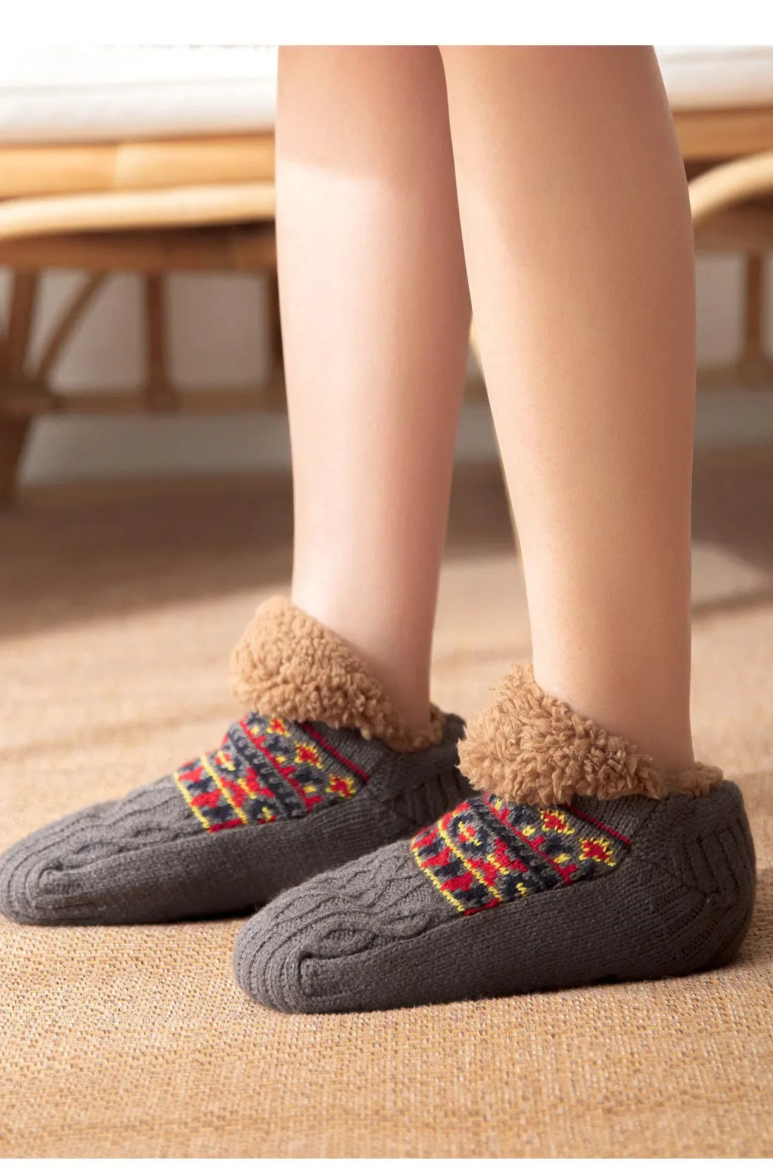 Super Warm Winter Non-slip Floor Socks Women Men Snow Socks Sleep Carpet Socks Slippers Socks Women Velvet Boot Unsiex Home Wear - Luvia