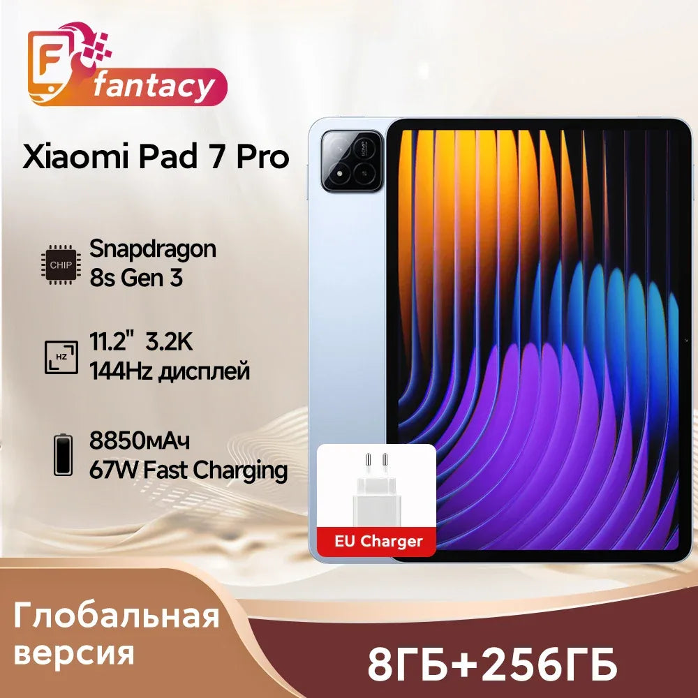 Global Version Xiaomi Pad 7 Pro Snapdragon 8s Gen 3 11.2" 3.2K 144Hz Display 67W HyperCharge 8850mAh 50MP+32MP Camera - Luvia