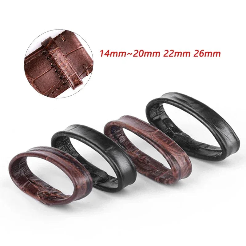 4PCS Watchband Keeper Leather 20mm 22mm 24mm 18mm 26mm 14mm 16mm 19mm 21mm Band-ring Movable strap Loop Watch Accessories - Luvia