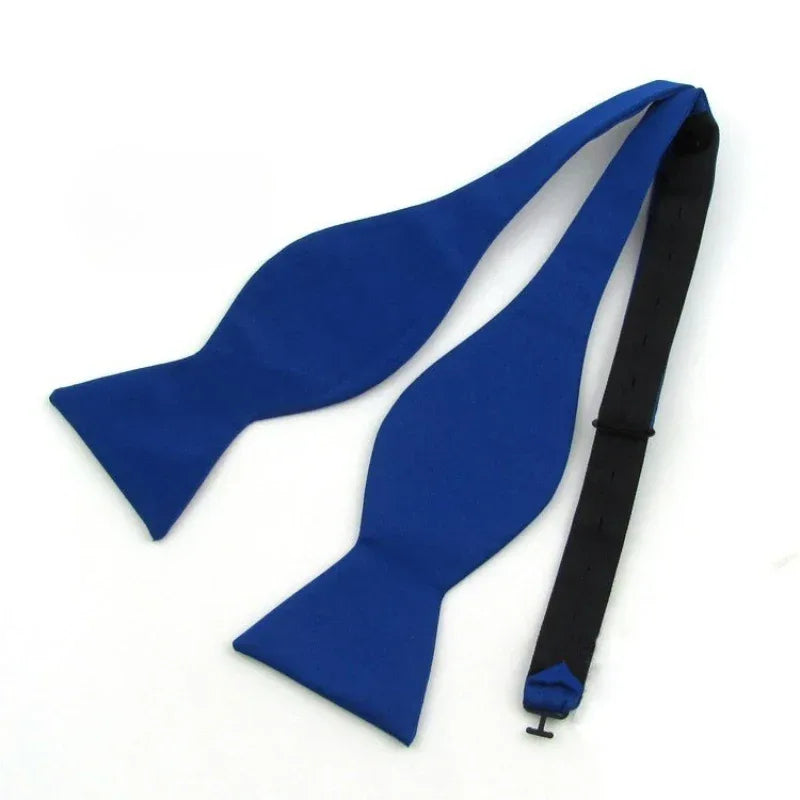 Men's Formal Pre-tied Adjustable Bow Tie Solid Color Elegant Wedding Party Event Bulk Wholesale Easy Wear British Style - Luvia
