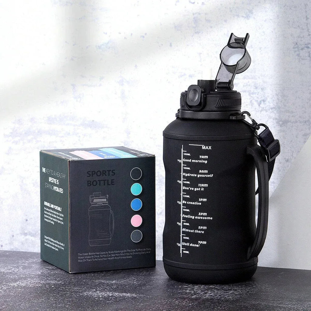 2L/64oz Silicone Water Bottles Collapsible Travel Water Bottle Roll Up Foldable Water Bottles With Straws Travel Camping Hiking - Luvia