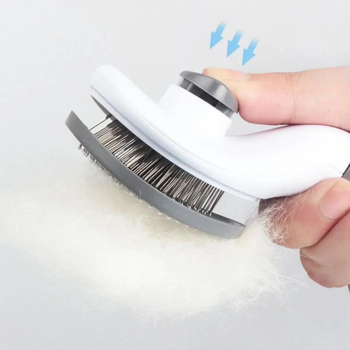 Self Cleaning Slicker Brush Dog Cat Bunny Pet Grooming Shedding Brush - Easy to Remove Loose Undercoat Pet Massaging Tool - Luvia