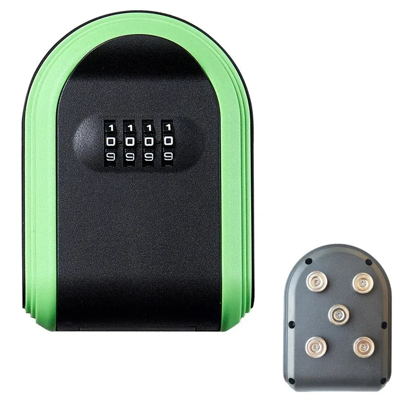 Magnetic Key Holder with Lock Magnet Key Lock Box Hidden Under Car Secure 4-Digit Combination with Resettable Code For for Store - Luvia