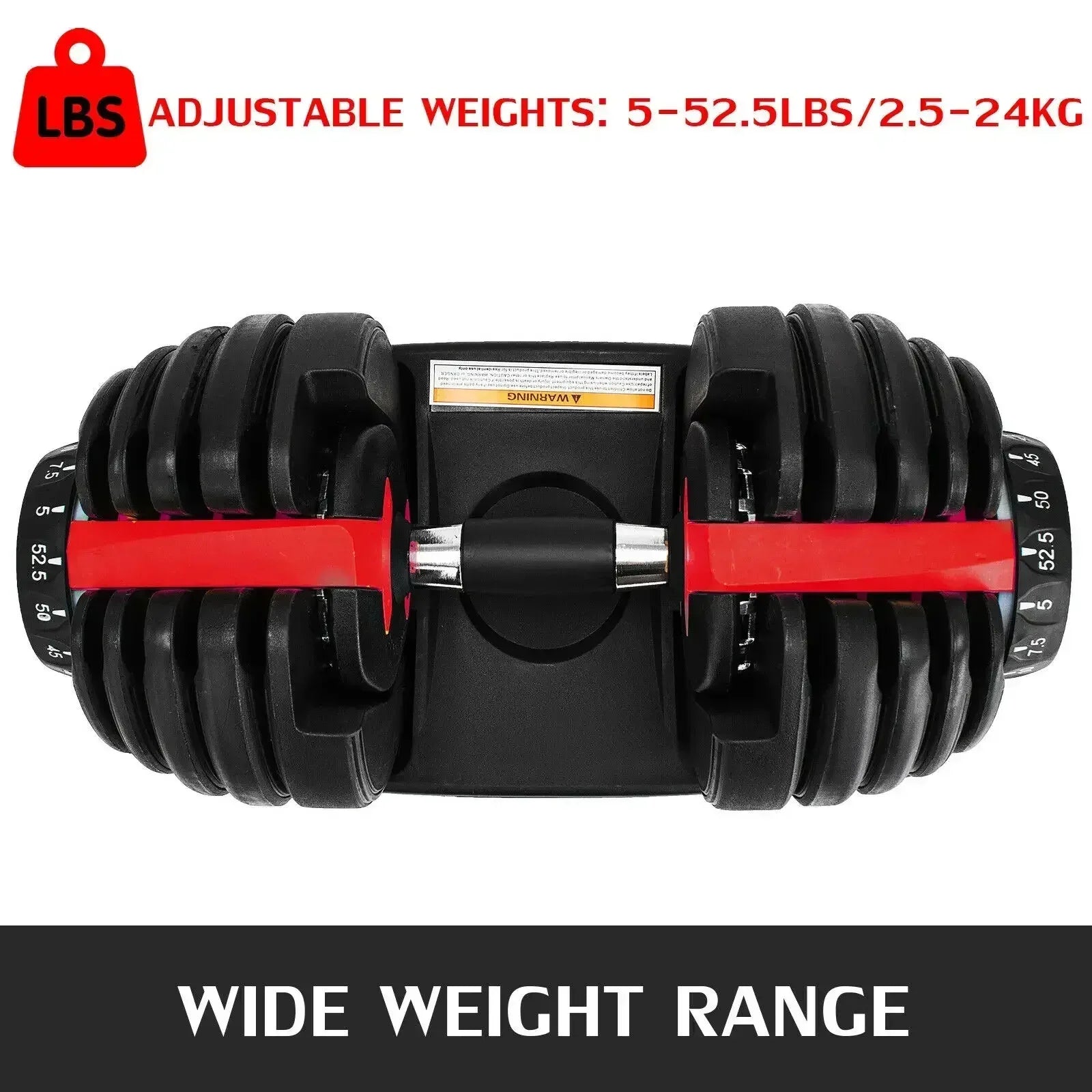 SIHAO Adjustable Dumbbells Sets and Dumbbell Stand 24KG and Dumbbell Weight With Handle Base Fitness Workouts Indoor Equipment - Luvia