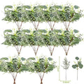 100 Pcs Artificial Eucalyptus Stems Fake Greenery Leaves Stems Faux Eucalyptus Plant for Floral Arrangement Green Leaves Decor - Luvia