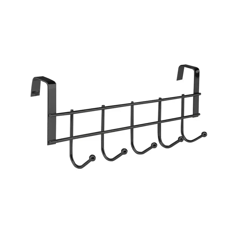 No Drill Over Door Hooks 5 Hooks Heavy Duty Organizer Space-Saving Wall Hanger for Coat Key Towel in Closet Bedroom Hallway - Luvia