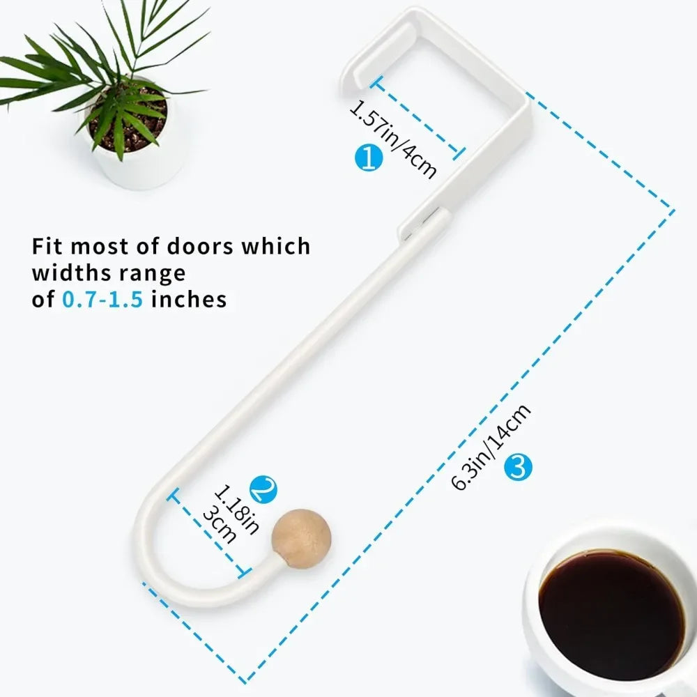 Over The Door Hooks 4 Pack Door Hanger Hooks Heavy Duty Hook Coat Rack Bathroom Kitchen Hanging Home Organization Storage Holder - Luvia
