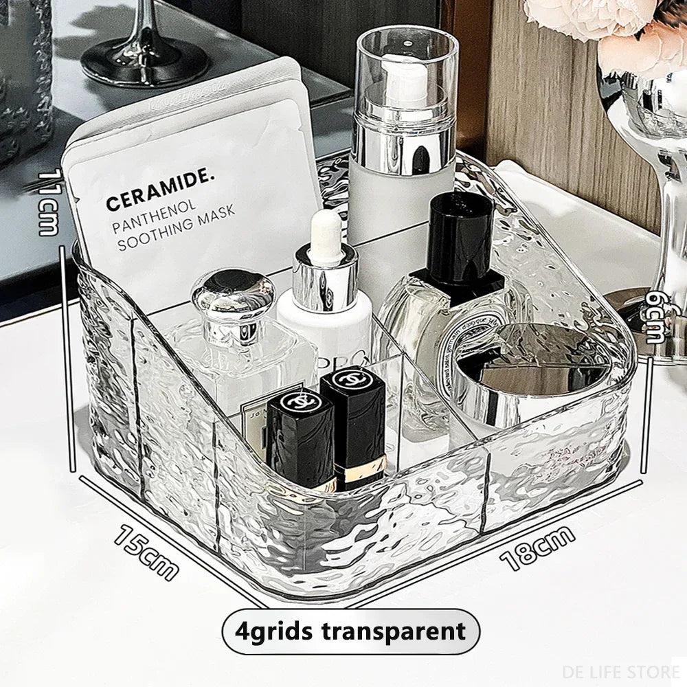 Cosmetic Organizer For Vanity Makeup Organizer Clear Acrylic Cosmetic Storage Box Perfume Holder Skincare Organiser For Lipstick - Luvia