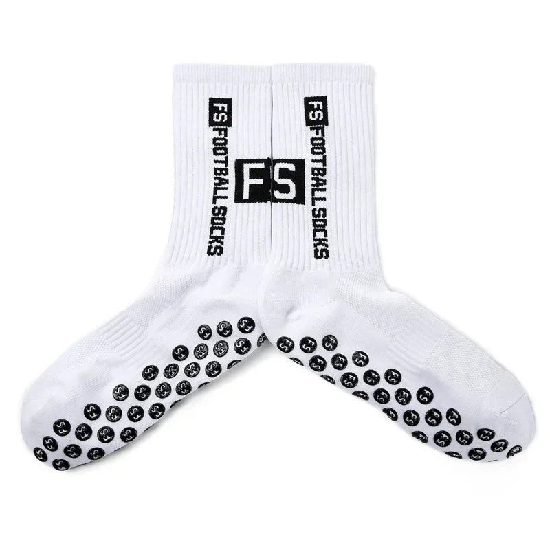 3 Pairs FS Non-slip Football Socks Men Women Sports Anti-Slip Soccer Stockings Silicone Bottom Breathable Outdoor Soccer Socks - Luvia