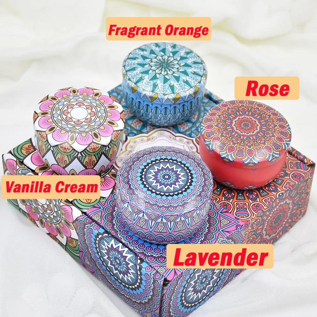 1Pack Scented Candle set gift fragrance candle jar smokeless romantic incense aromatherapy candle stonedried soy wax - Luvia