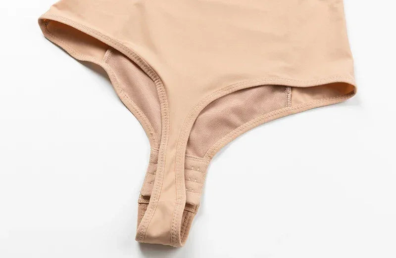 Shapewear Bodysuit Thong Body Shaper for Women Waist Trainer Corset Deep V Neck Slimming Underwear Built-in Bra Camisoles Tops - Luvia